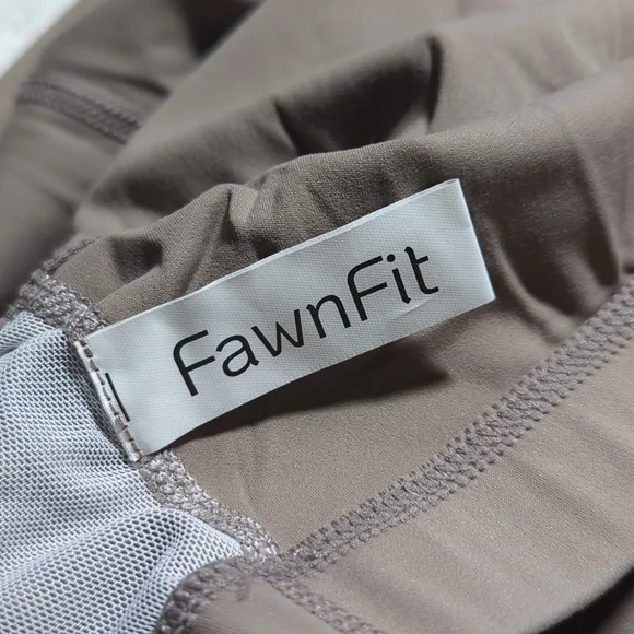 Fawnfit Long Length Lift Tank 2.0 With Built-In Bra In Taupe - Picture 5 of 7